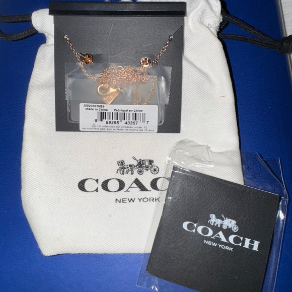 Coach Gold Floral Necklace and Earrings - Picture 4 of 4